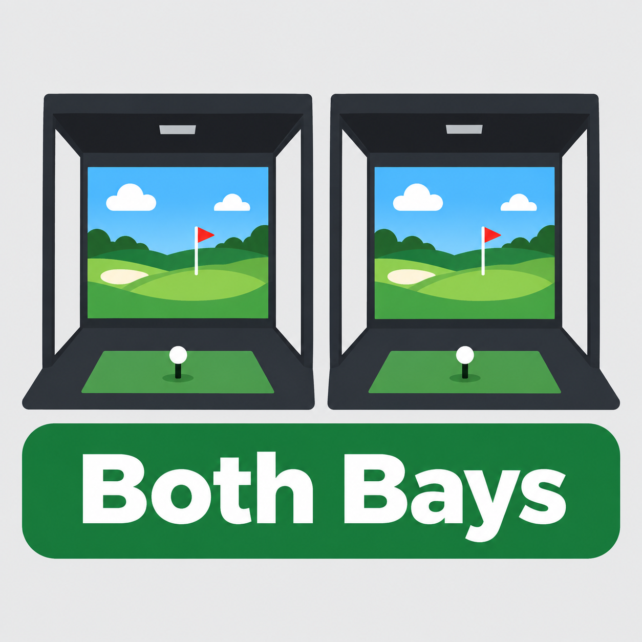 Two golf simulator bays